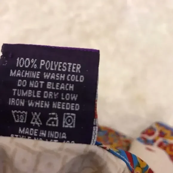 California Woman free size cover up dress paisley floral - Picture 5 of 7